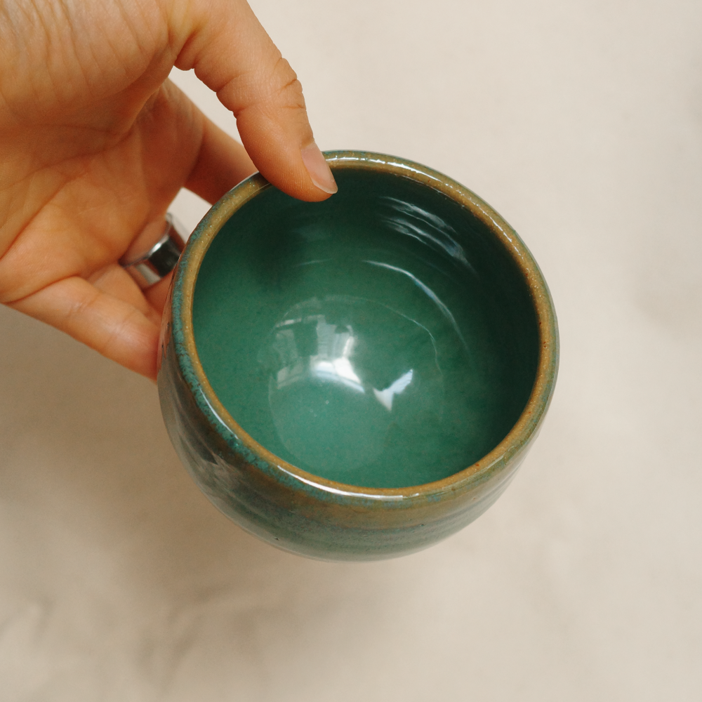 Emerald tea cup