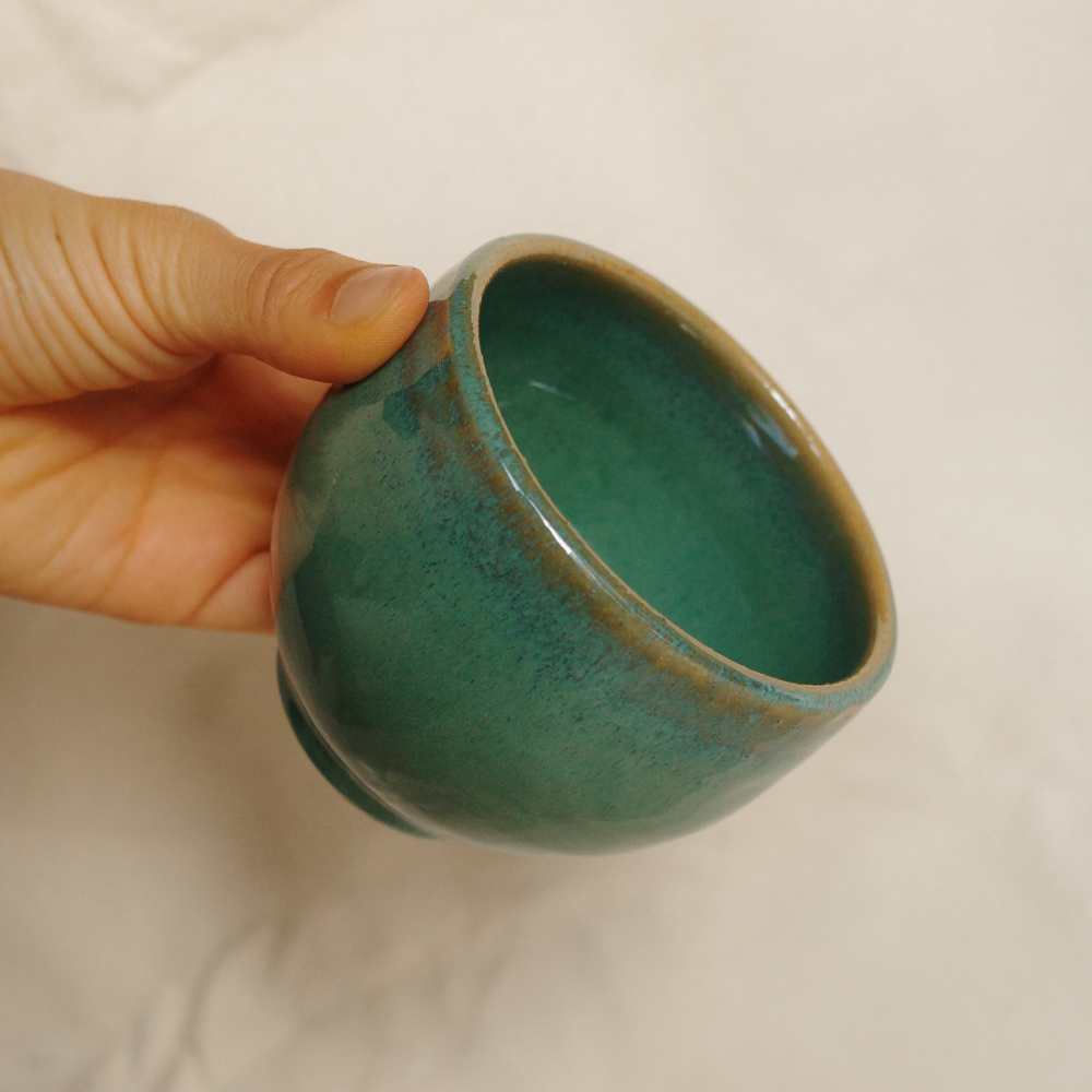 Emerald tea cup