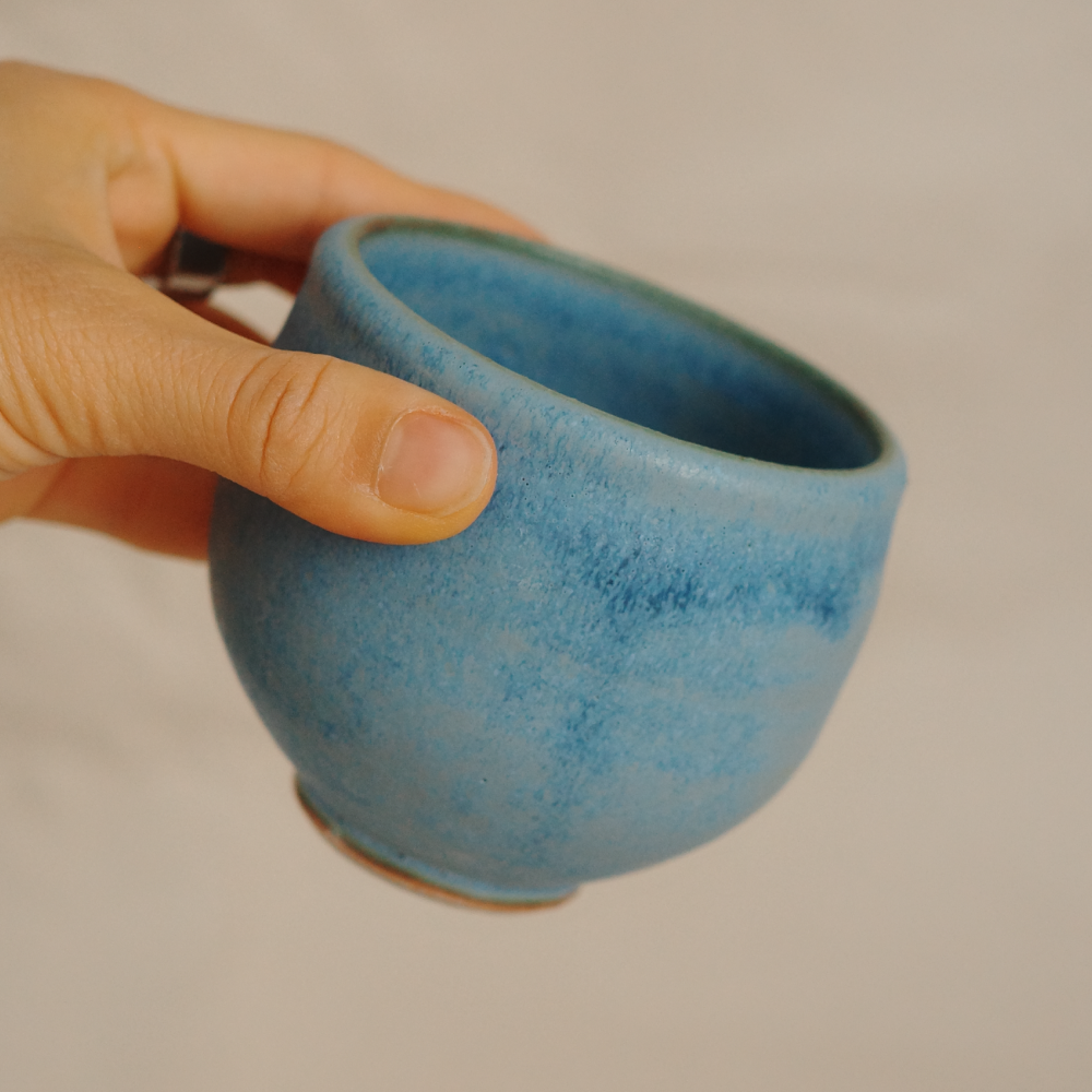 Blue tea cup
