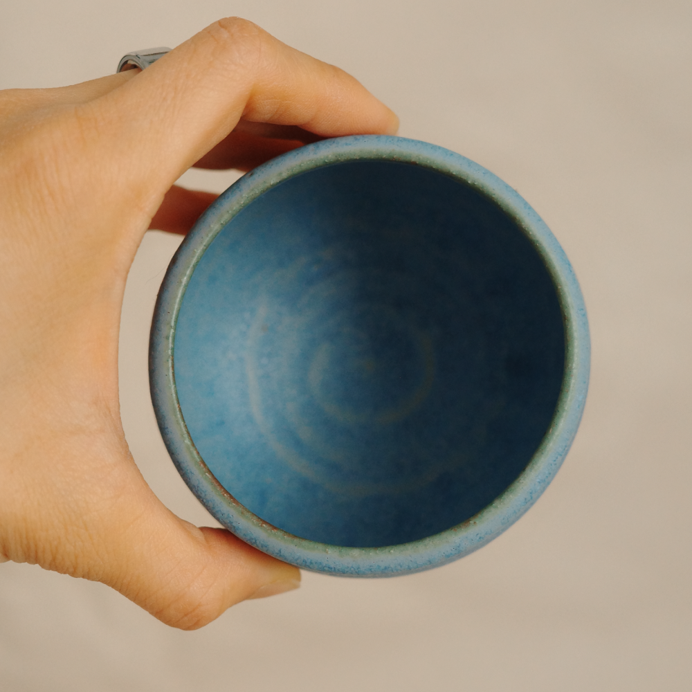 Blue tea cup