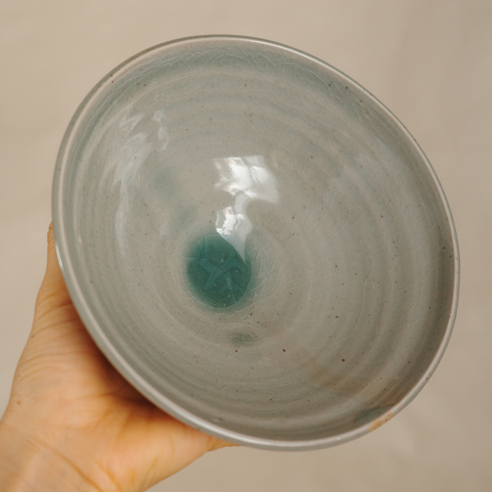 Glass bottom bowl