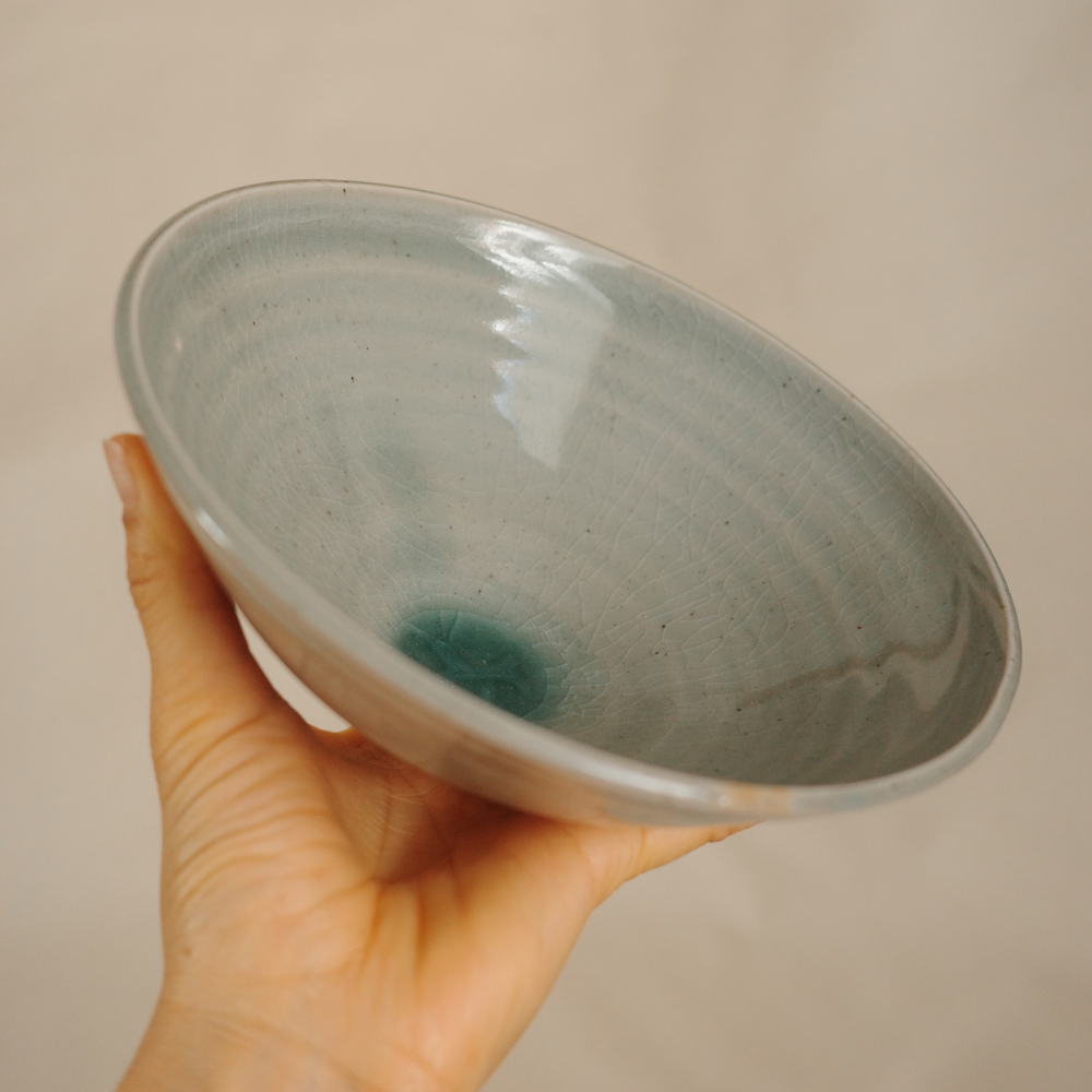 Glass bottom bowl